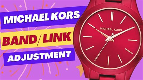 michael kors slipwatch bandje kort maken|michael kors watch size adjustment.